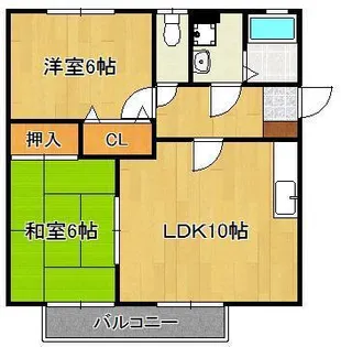 ソレジオ岡垣B棟【2階】の間取り