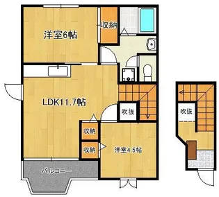 シャルマンハイツB棟【2階】の間取り