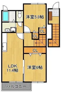パール スクエア【2階】の間取り