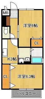 ピソ アイリス【2階】の間取り