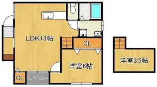 シティベール海老津【1階】の間取り