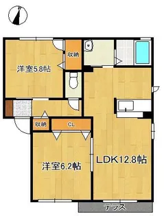 デューク沼口【1階】の間取り