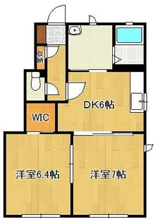 エスポアール愛【1階】の間取り