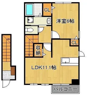 エスポワール 中間【2階】の間取り