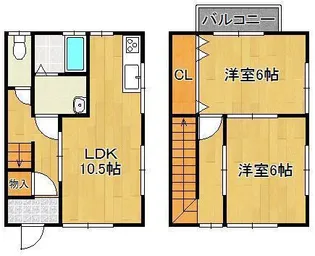 ジュネス岡垣【1階】の間取り