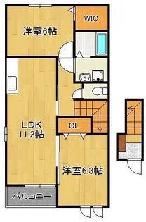 エクセレントⅠ(中間市岩瀬)【2階】の間取り
