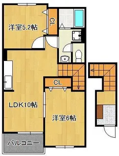 セレーノ広江Ⅱ【2階】の間取り