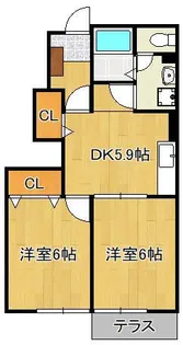 エヴァーグリーンF【1階】の間取り