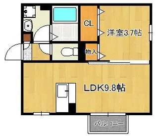 レスポワールⅡ【1階】の間取り