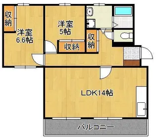 コーポなかむら【4階】の間取り