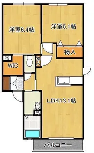 プリマベーラⅡ A棟【2階】の間取り