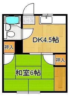 寒竹アパート【2階】の間取り