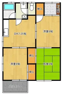 コーポ弥生【2階】の間取り