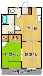 ヴィラ御館山 B棟【2階】の間取り