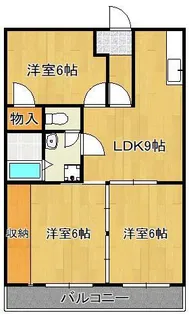 シティフォレスト海老津【3階】の間取り