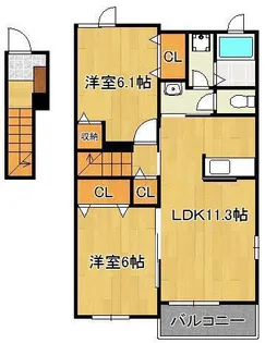 シンフォニー ガーデン【2階】の間取り