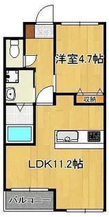 グランディール中間【2階】の間取り