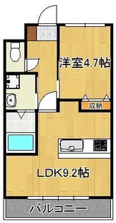 グランディール中間【2階】の間取り