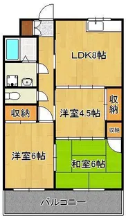 グランシャトー玉川【7階】の間取り