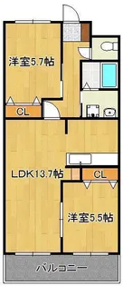 プレザントリィ【1階】の間取り
