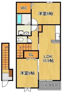 ボヌールⅠ【2階】の間取り