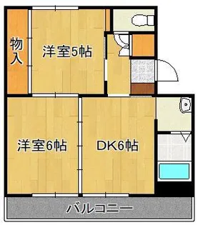 ヴィラナリー中間Ⅰ 6号棟【4階】の間取り