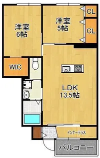 メゾン・リバーツ【1階】の間取り