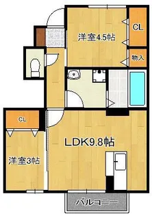 テロワール五番館【1階】の間取り