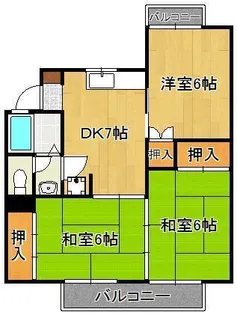 メゾン若宮 3号館【2階】の間取り