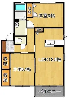 プレジールアン E棟【1階】の間取り