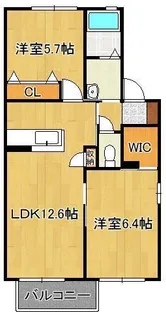 ヴィサージュ本城 C棟【2階】の間取り