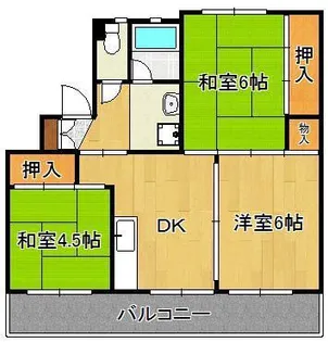 メモリープラザ中間Ⅰ【1階】の間取り
