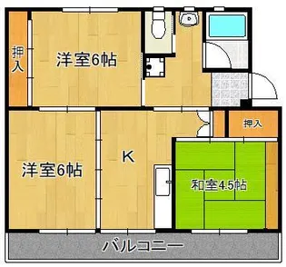 ビレッジハウス直方 1号棟【4階】の間取り