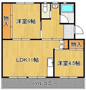 ビレッジハウス直方 1号棟【4階】の間取り