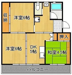 ビレッジハウス直方 2号棟【3階】の間取り