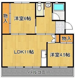 ビレッジハウス直方 3号棟【5階】の間取り