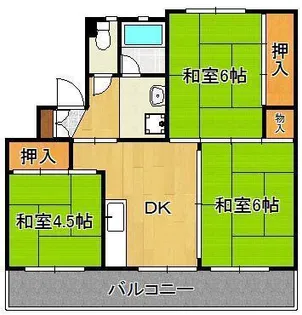 メモリープラザ中間Ⅱ【5階】の間取り