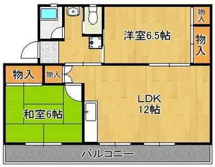 ヴィラナリー中間Ⅱ 4号棟【4階】の間取り