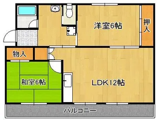 ヴィラナリー中間Ⅱ 3号棟【4階】の間取り