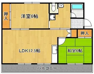 ヴィラナリー中間Ⅱ 3号棟【5階】の間取り