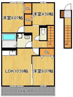 comfortas K【2階】の間取り