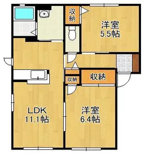 ファンテージ21 F棟【2階】の間取り