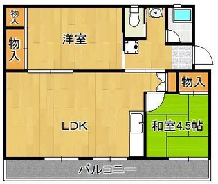 ヴィラナリー中間Ⅱ 2号棟【1階】の間取り