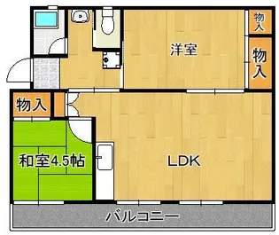 ヴィラナリー中間Ⅱ 1号棟【3階】の間取り