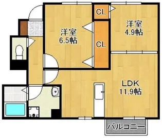 プレミールAsagiri【1階】の間取り
