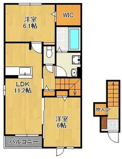 ヴィラ ド ナチュールⅡ【2階】の間取り