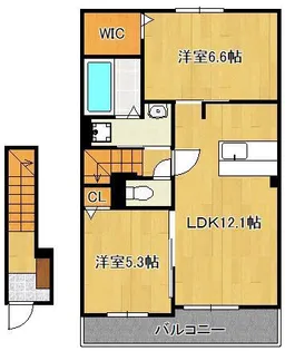 リーヴァ 眞 B【2階】の間取り