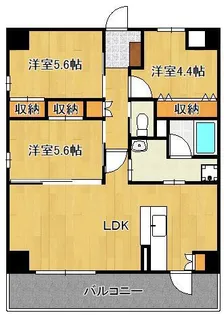 3LDKの間取り画像