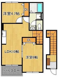 2LDKの間取り画像