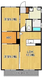 クレアールライフ宮若B【2階】の間取り